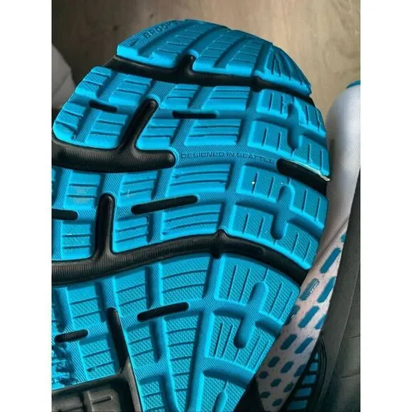 Brooks Adrenaline Gts 21 Mens 14 Running Shoes white blue and black clean mint c - Picture 10 of 10